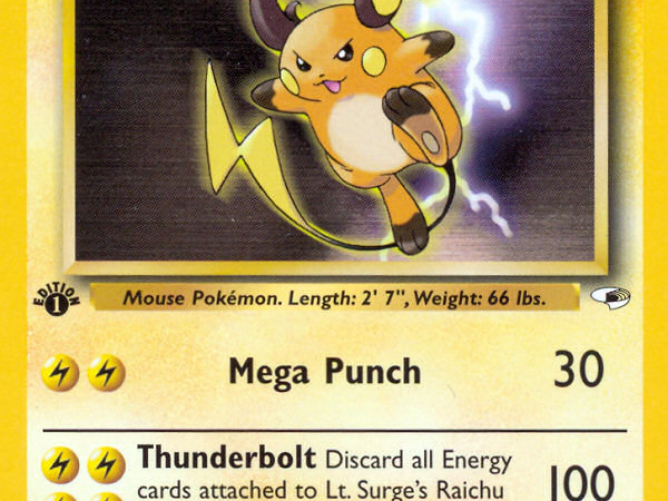 Lt. Surge's Raichu (28/132) [Gym Heroes 1st Edition]