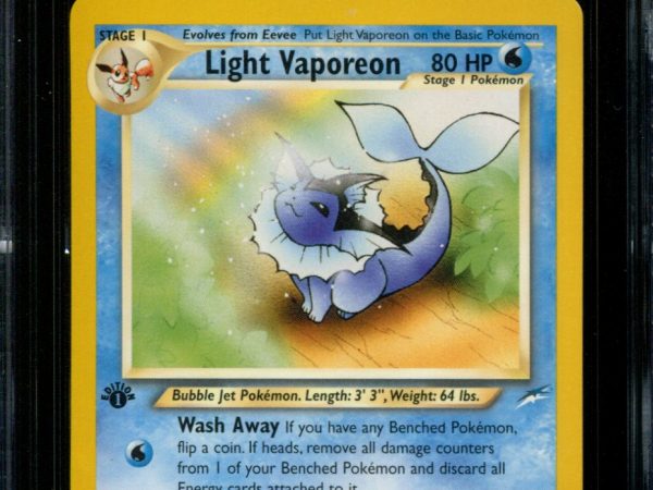 Light Vaporeon - 52/105 - CGC 8.5 - 1st Edition Neo Destiny - 36351