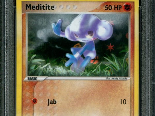 Meditite - 66/101 - PSA 8 - Reverse Holo - Hidden Legends - Pokemon - 80814