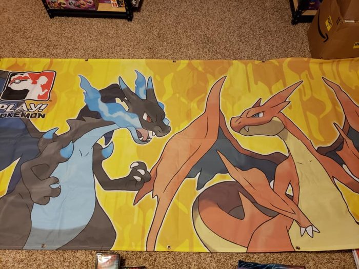 Mega Charizard X & Y - Play! Pokemon Cloth Banner - 36x118.5