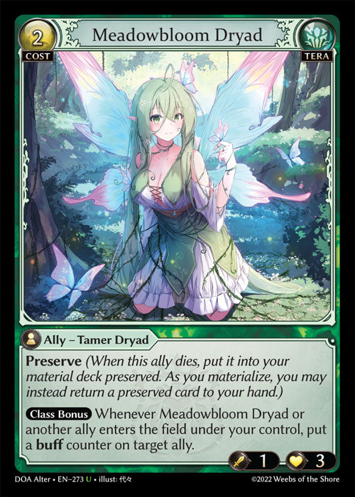 Meadowbloom Dryad - DOA Alter EN-273 - Uncommon - Near Mint - Foil - Grand Archive TCG