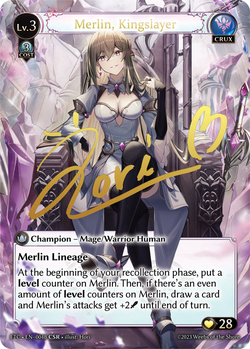 Merlin Kingslayer - FTC EN-004 - x1 - SR - NM - CSR - Grand Archive TCG