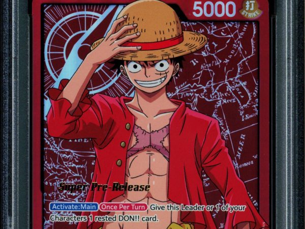 Monkey D Luffy - ST01-001 - PSA 9 - Alt Art - Super Pre-Release - One Piece - 519