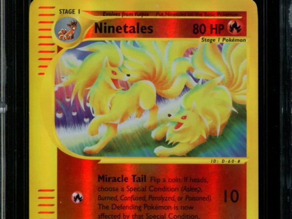 Ninetales - 25/147 - CGC 8 - Reverse Holo - Aquapolis - 36610