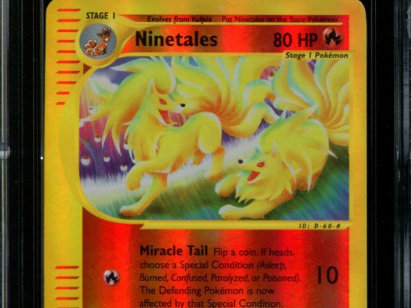 Ninetales - 25/147 - CGC 8 - Reverse Holo - Aquapolis - 36611
