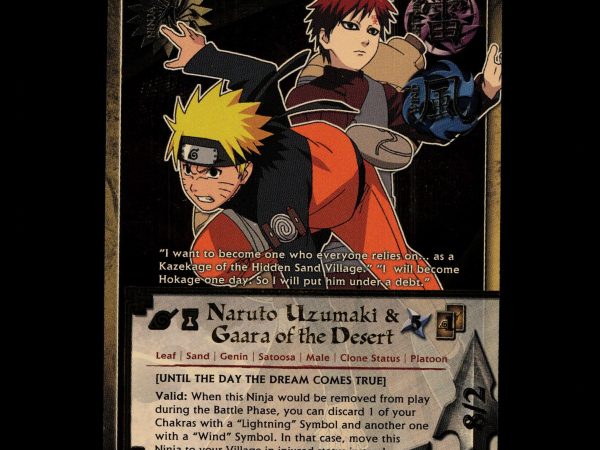 Naruto Uzumaki & Gaara of the Desert - 494 - NM - 1st Edition - Foil - Naruto CCG - D4-161