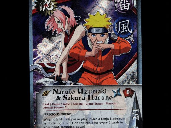 Naruto Uzumaki & Sakura Haruno - 306 - NM - 1st Edition - Diamond Foil - Naruto CCG - D4-336