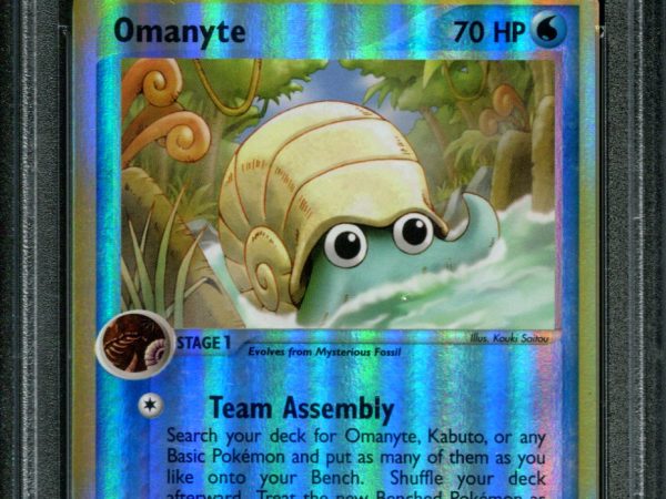 Omanyte - 70/100 - PSA 8 - Reverse Holo - Sandstorm - Pokemon - 65036