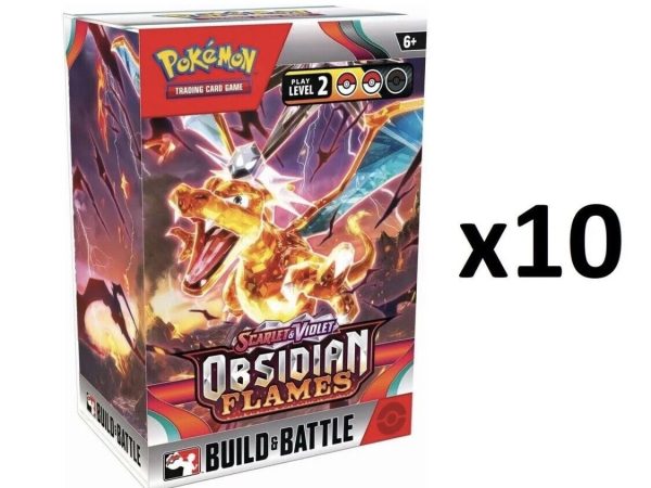 Obsidian Flames SV03 - Build and Battle Display Box (10 kits) - Sealed - Pokemon