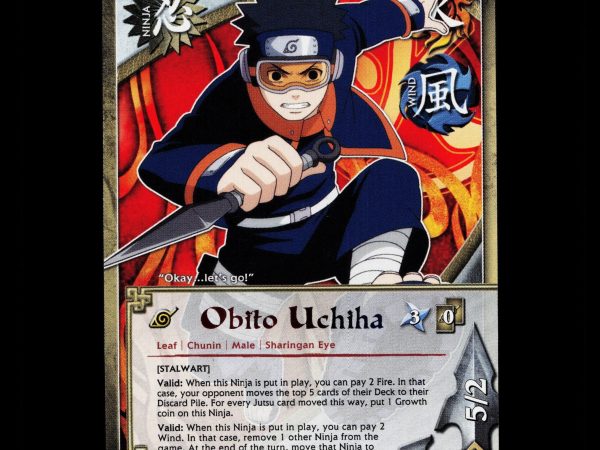 Obito Uchiha - 1223 - NM - 1st Edition Rare - S22 - Naruto CCG - D4-27
