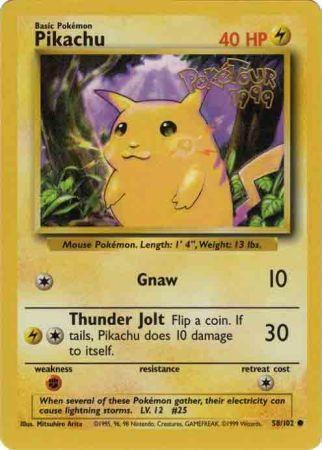 Pikachu (58/102) (PokeTour 1999 Promo) [Miscellaneous Cards & Products]