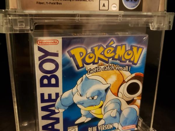 Pokemon Blue - Gameboy - WATA 8.0 - A Seal - Brand New - White E Pixelated - Nintendo