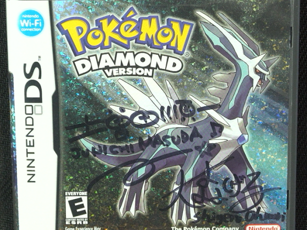 Pokemon Diamond - Autographed by Junichi Masuda & Shigeru Ohmori - CIB - Nintendo DS