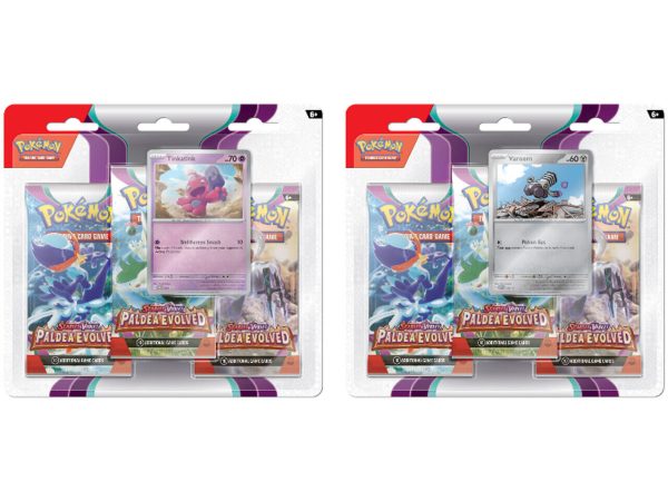 Paldea Evolved 3 Pack Blister Case - 24x Quantity - Pokemon - Sealed