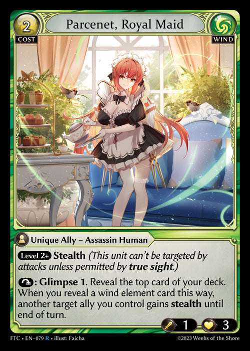Parcenet, Royal Maid - FTC EN-079 - x1 - R - NM - Foil - Grand Archive TCG