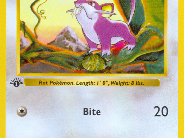 Rattata (61/102) (Shadowless) [Base Set 1st Edition]