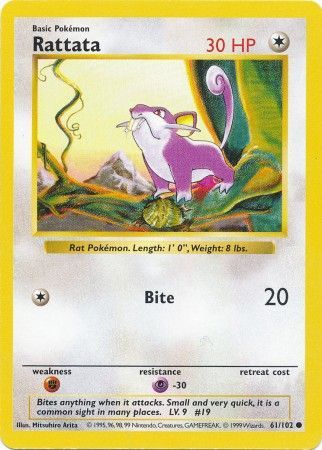 Rattata (61/102) [Base Set (Shadowless)]
