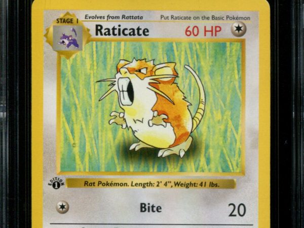 Raticate - 40/102 - CGC 8 - 1st Edition - Base Set - Pokemon - 38144
