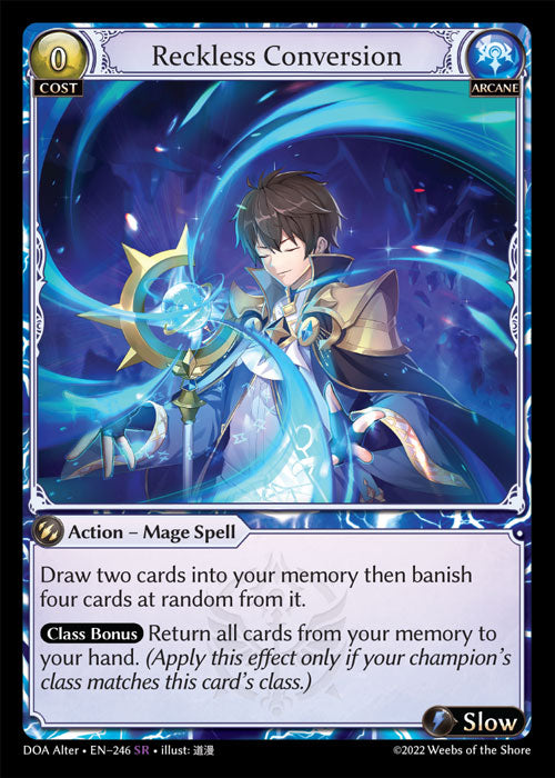 Reckless Conversion - DOA Alter EN-246 - Super Rare - Near Mint - Foil - Grand Archive TCG