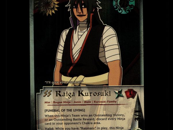 Raiga Kurosuki - 355 - NM - 1st Edition - Foil - Naruto CCG - D4-249