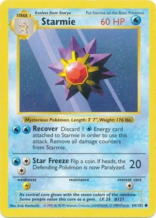 Starmie (64/102) [Base Set (Shadowless)]