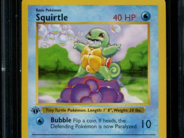 Squirtle 1st Edition - 63/102 - CGC 9 Mint - Base Set Shadowless - 33004