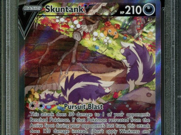 Skuntank V - 181/195 - PSA 10 - Alt Art - Silver Tempest - Pokemon - 56980