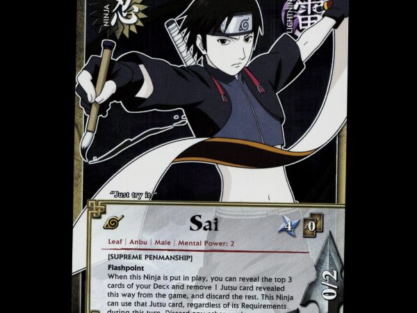 Sai - 1587 - NM - Unlimited Foil - S27 - Naruto CCG - D3-140
