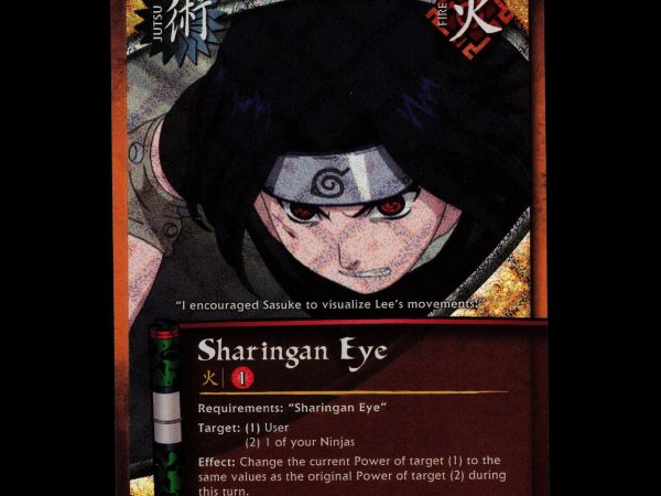 Sharingan Eye - 130 - NM - Unlimited - Diamond Foil - Naruto CCG - D3-125