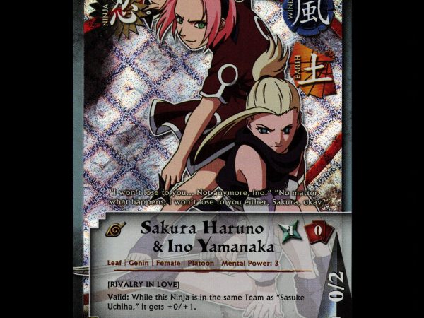 Sakura Haruno & Ino Yamanaka - 206 - NM - Unlimited - Diamond Foil - Naruto CCG - D3-122