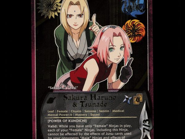 Sakura Haruno & Tsunade - 685 - NM - 1st Edition - Foil - Naruto CCG - D4-86