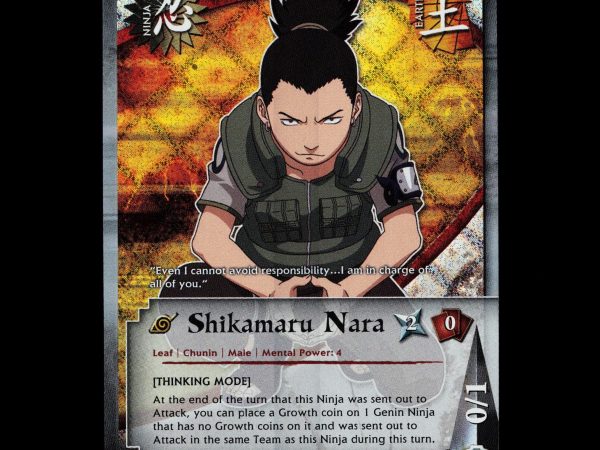 Shikamaru Nara - 286 - NM - 1st Edition - Diamond Foil - Naruto CCG - D3-19