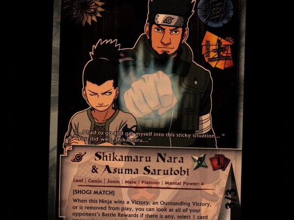 Shikamaru Nara & Asuma Sarutobi - us040 - NM - 1st Edition - Foil - Naruto CCG - D4-209
