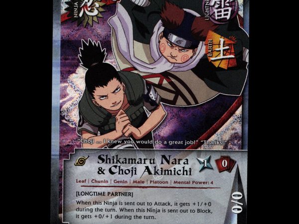 Shikamaru Nara & Choji Akimichi - 234 - NM - 1st Edition - Diamond Foil - Naruto CCG - D3-17