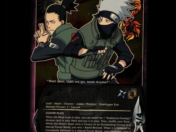 Shikamaru Nara & Kakashi Hatake - 730 - NM - 1st Edition - Foil - Naruto CCG - D4-285