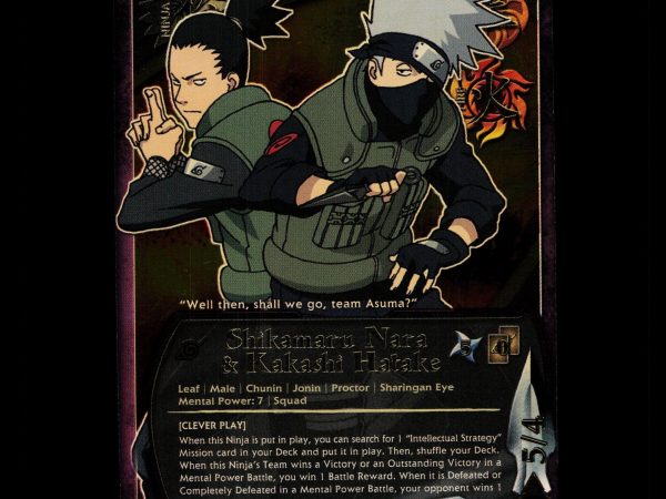 Shikamaru Nara & Kakashi Hatake - 730 - NM - 1st Edition - Foil - Naruto CCG - D4-283