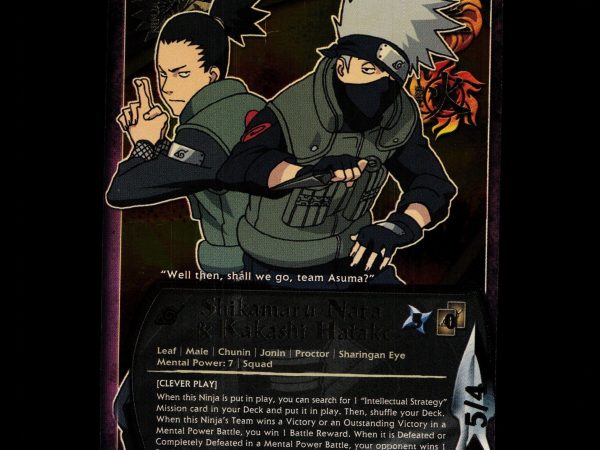 Shikamaru Nara & Kakashi Hatake - 730 - NM - 1st Edition - Foil - Naruto CCG - D4-284