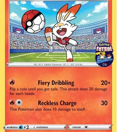 Scorbunny on the Ball (004/005) [Pokemon Futsal Collection]