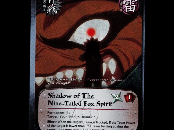 Shadow of the Nine-Tailed Fox Spirit - us036 - NM - 1st Edition - Foil - Naruto CCG - D3-11