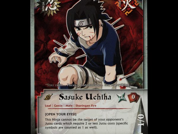 Sasuke Uchiha - 026 - NM - Unlimited - Foil - Naruto CCG - D3-156