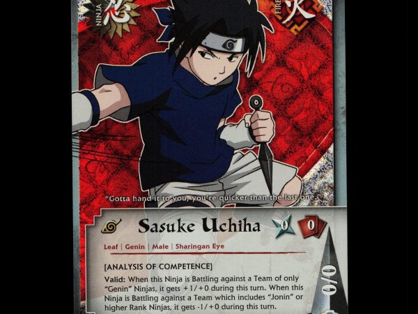 Sasuke Uchiha - 062 - NM - 1st Edition - Diamond Foil - Naruto CCG - D4-235