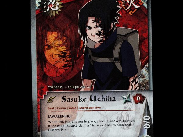 Sasuke Uchiha - c002 - NM - 1st Edition - Diamond Foil - Naruto CCG - D4-276
