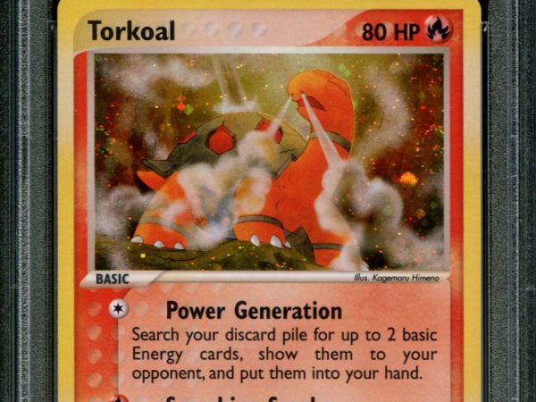 Torkoal - 12/97 - PSA 8 - Holo - Dragon - Pokemon - 80797