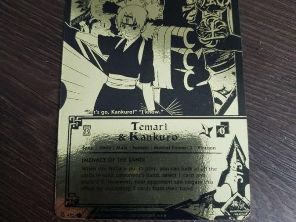 Temari & Kankuro - 495 - NM - Unlimited - Gold Foil - Naruto CCG - E1-177