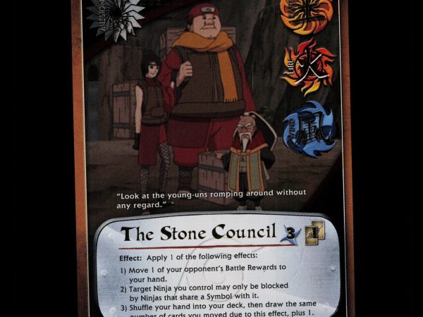 The Stone Council - 885 - NM - 1st Edition Foil - S25 - Naruto CCG - D4-58