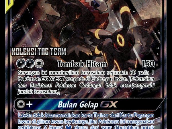Umbreon & Darkrai GX - 177/SM-P - NM - Indonesian - Alt Art - Promo - Pokemon - A1-91