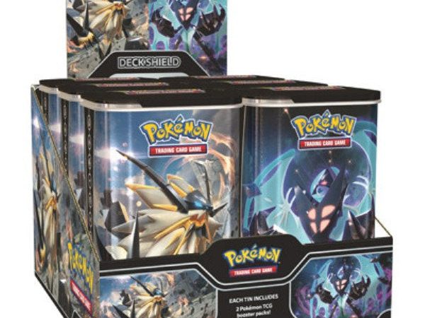 Ultra Prism Deck Shield Tin Display - 6x Tins - Pokemon - New - Sealed