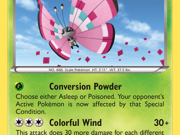 Vivillon (17/146) (Meadow Form/Pink Wings) [XY: Base Set]