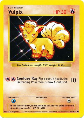 Vulpix (68/102) [Base Set (Shadowless)]