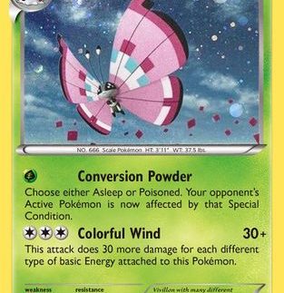 Vivillon (17/146) (Meadow Form/Pink Wings) (Cosmos Holo) [XY: Base Set]